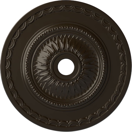 Ekena Millwork Sunflower Ceiling Medallion (Canopies up to 5 5/8"), 29 1/2"OD x 3 5/8"ID x 1 5/8"P, Stone Hearth CM29SFSHF